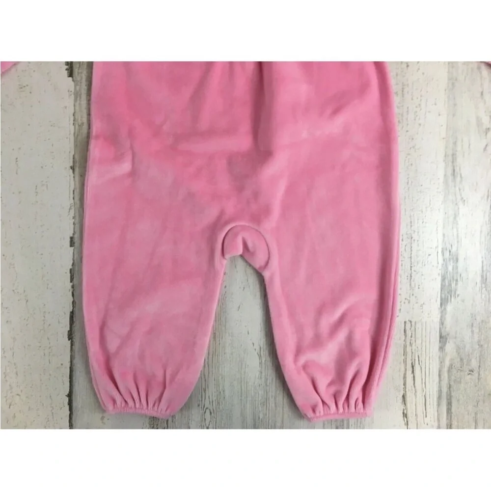 Beaufort Bonnet Company Penny's Playsuit Pink Velour Long Romper Girls 2T